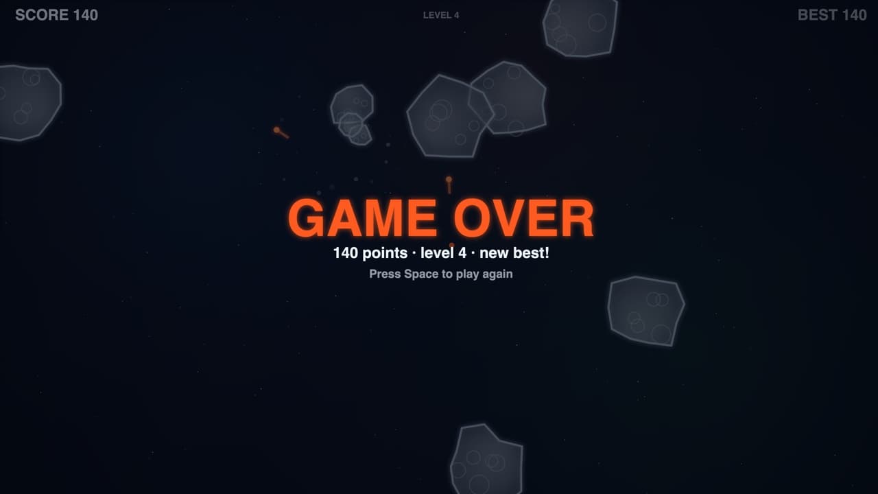 Screenshot 4 di 4 di Asteroids