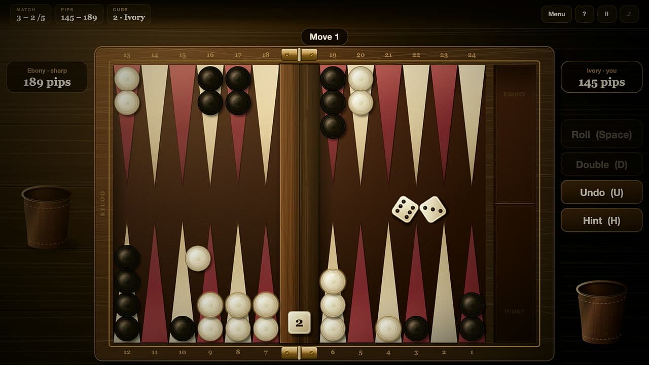 Backgammon – klíčová grafika