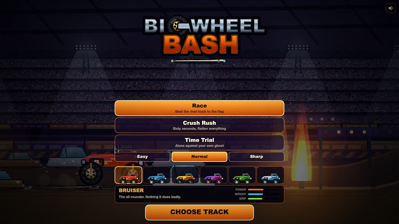 Képernyőkép a(z) Big Wheel Bash játékból (1/4)
