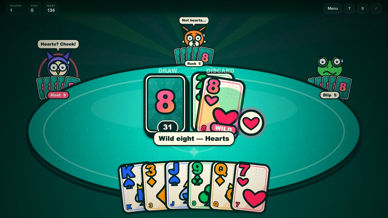 Crazy Eights – klíčová grafika