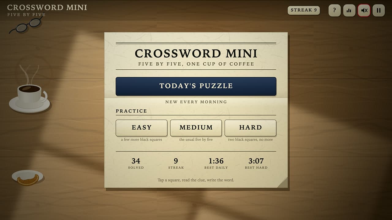 Captura 1 de 4 de Crossword Mini