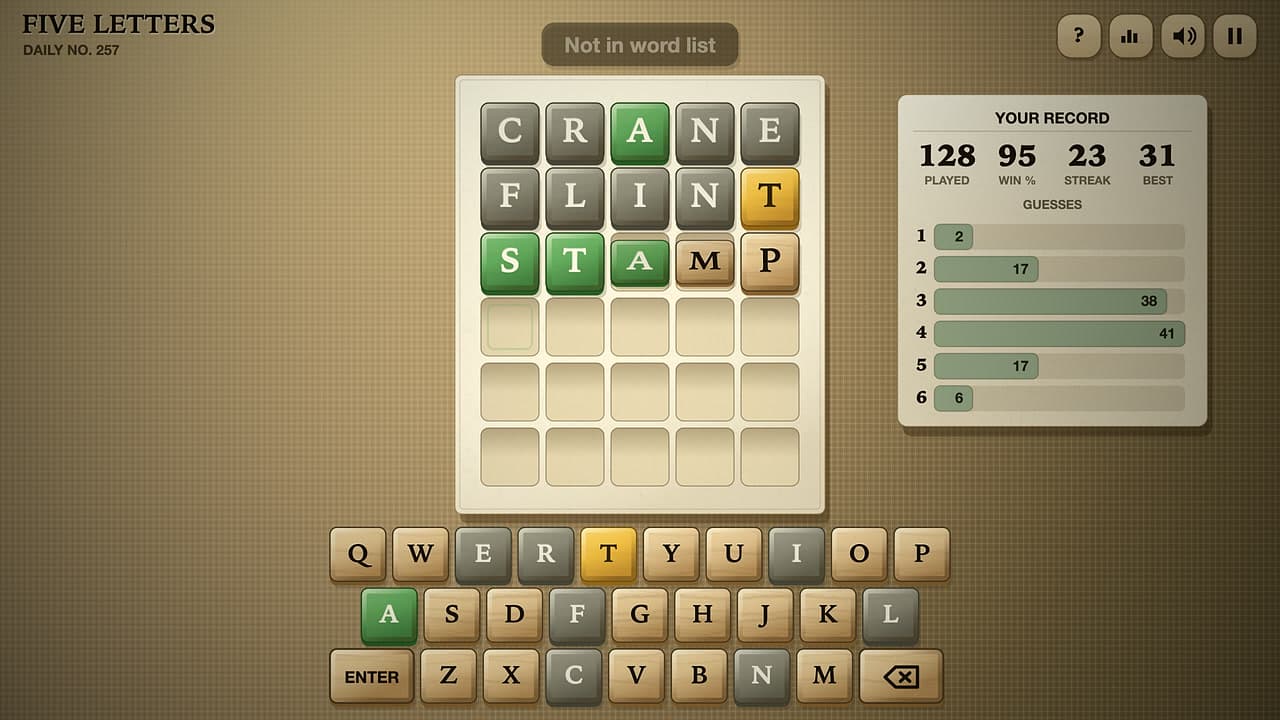 Five Letters screenshot 2 of 4