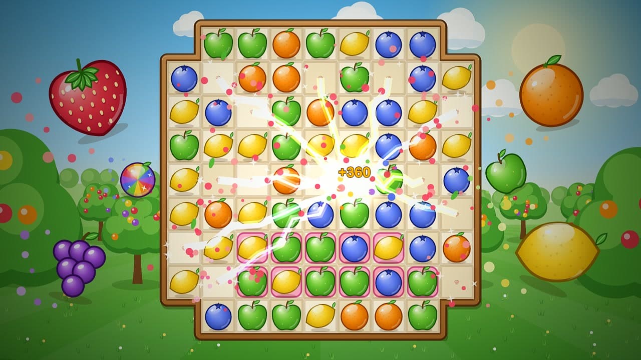 Fruit Cascade – klíčová grafika