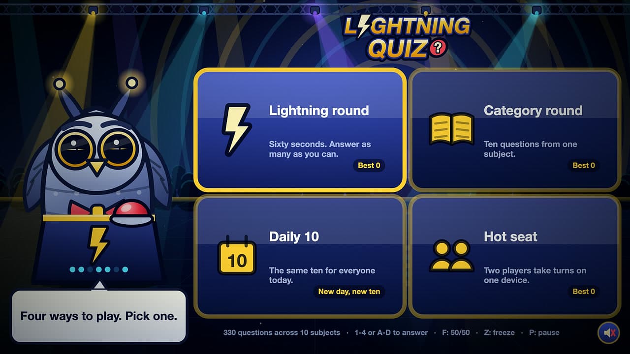 Lightning Quiz – snímek 1 z 4