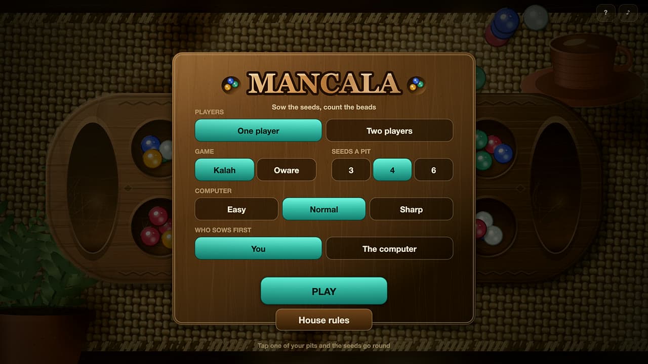 Képernyőkép a(z) Mancala játékból (1/4)