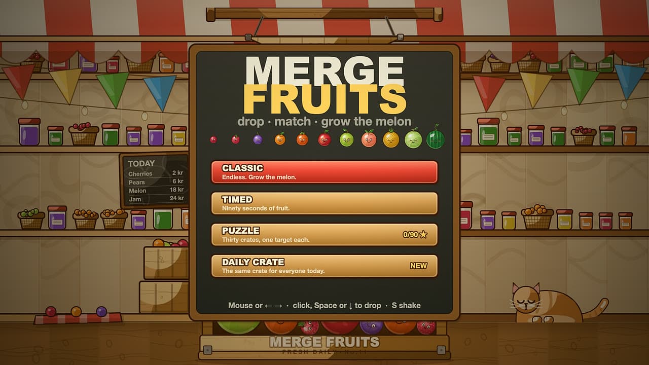 Skärmbild 1 av 4 från Merge Fruits