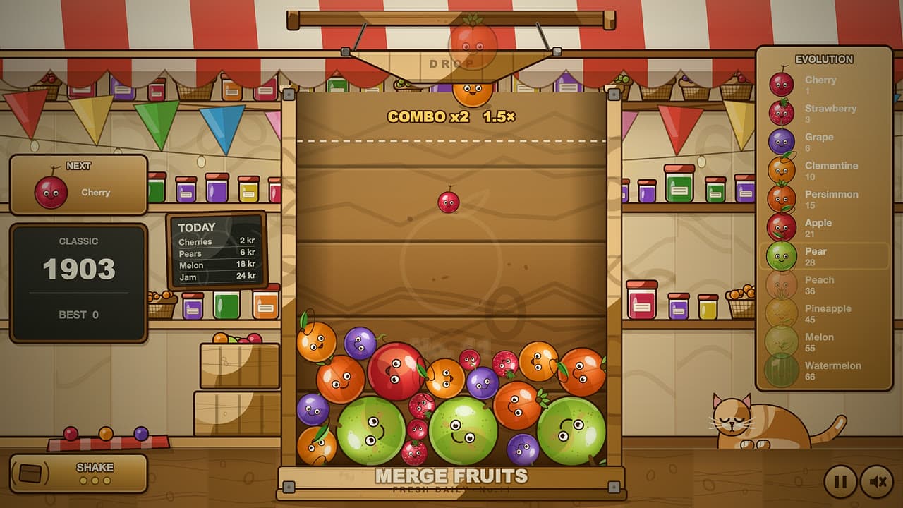 Skärmbild 2 av 4 från Merge Fruits