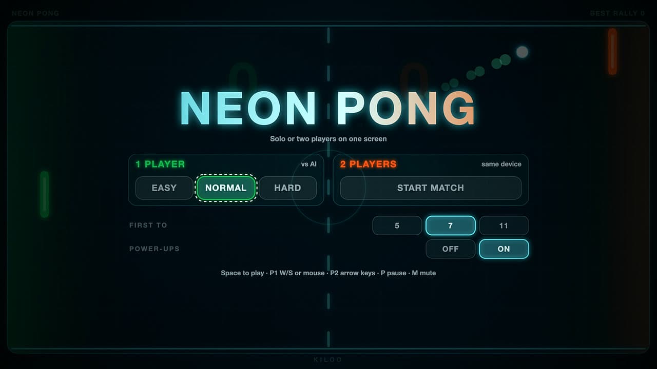 Neon Pong screenshot 1 of 4