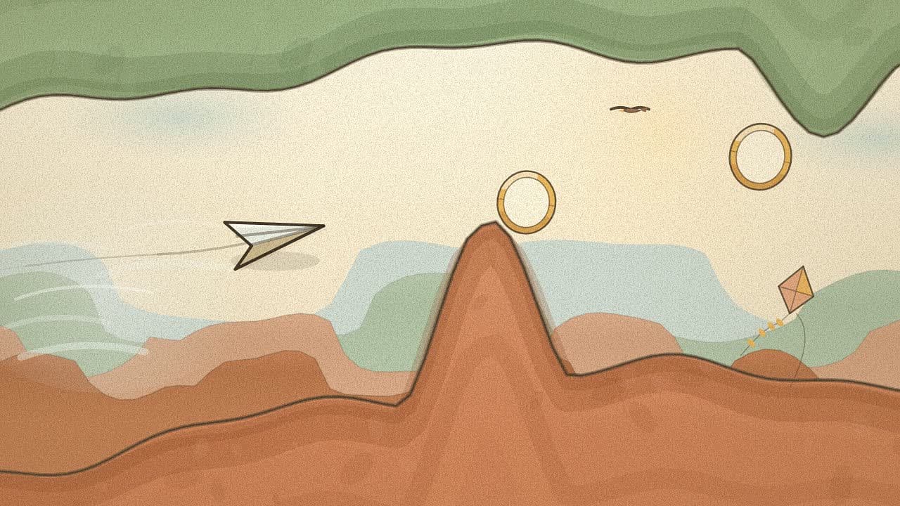 Paper Glider – klíčová grafika