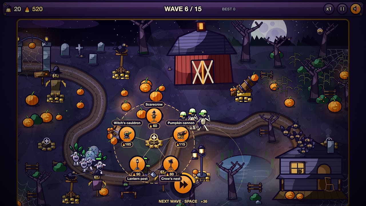 Képernyőkép a(z) Pumpkin Patch Panic játékból (2/4)