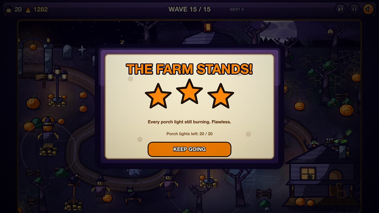 Képernyőkép a(z) Pumpkin Patch Panic játékból (4/4)