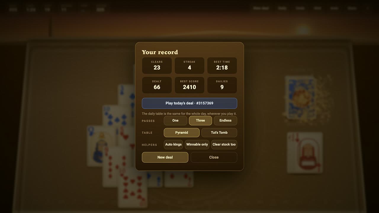 Pyramid Solitaire – στιγμιότυπο 4 από 4