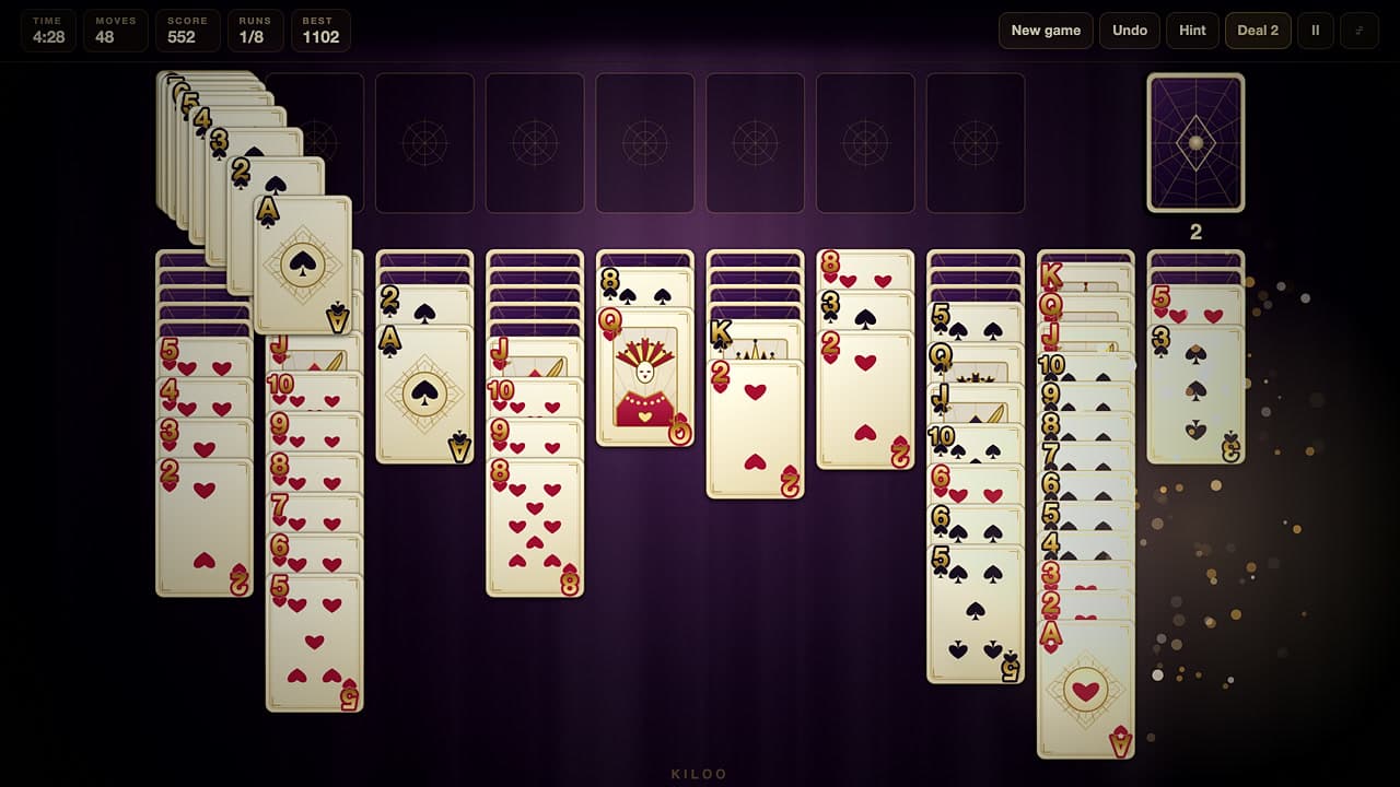 Képernyőkép a(z) Spider Solitaire játékból (3/4)