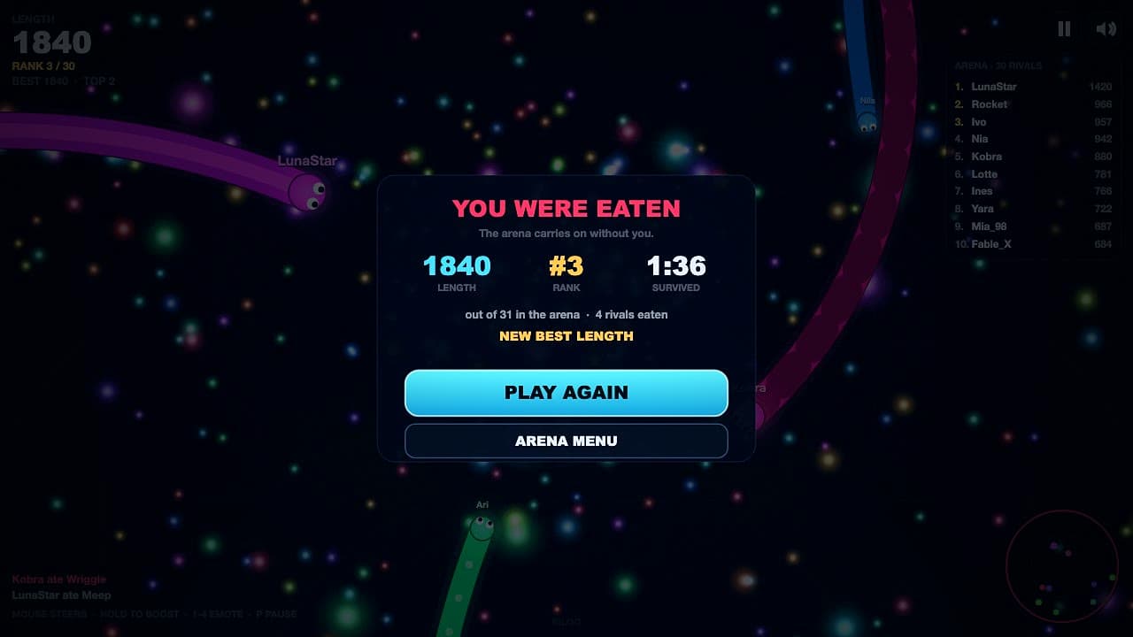 Worm Arena screenshot 4 of 4