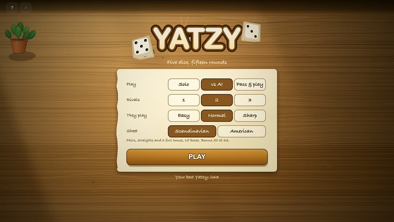 Yatzy – skærmbillede 1 af 4