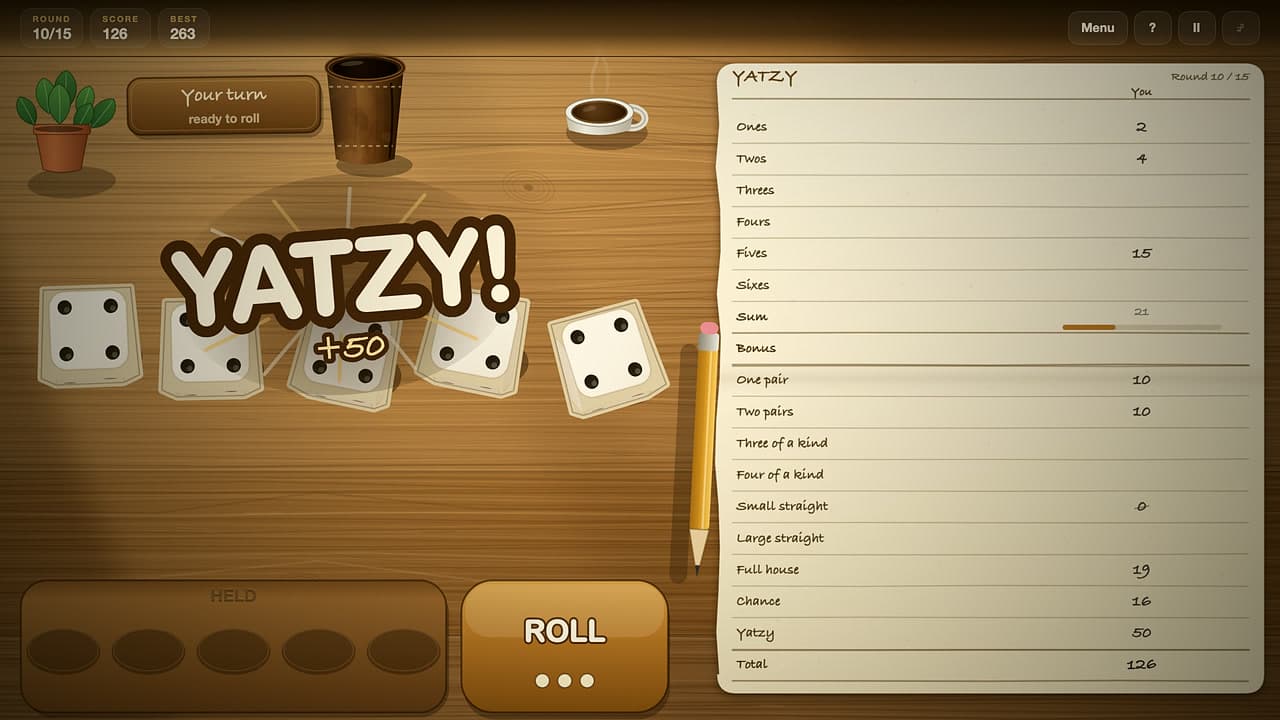 Yatzy – skærmbillede 3 af 4