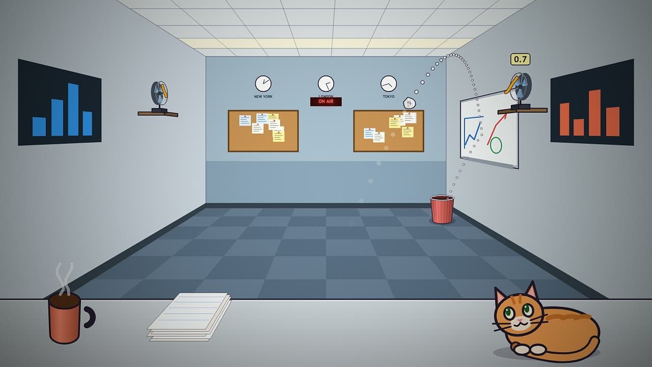 Paper Toss – klíčová grafika